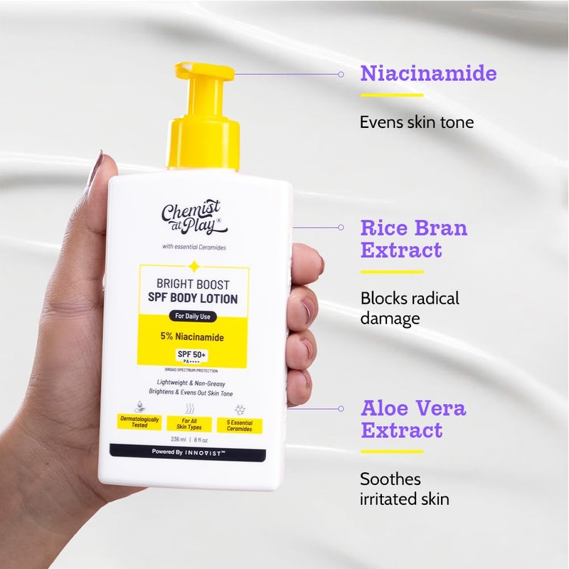 Chemist at Play Bright Boost SPF Body Lotion With 5%