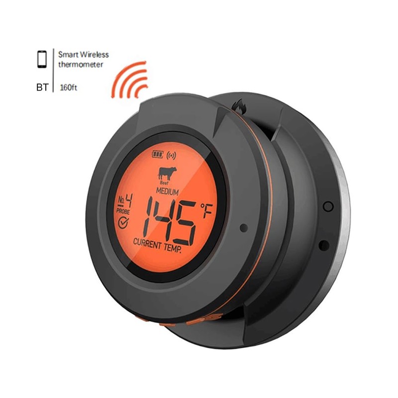Wireless Meat Thermometer with 2 Probes, 164FT BT4.2 APP Control