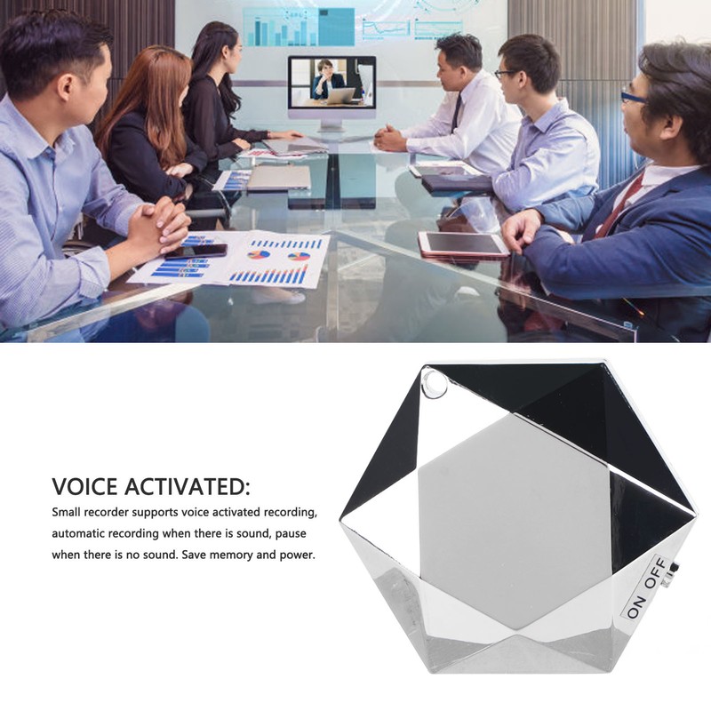 Small Recorder Voice Activated HD Noise Reduction Pendant Recorder with