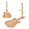 Key Storage Tray Wood Modern Guitar Shaped Base Jewelry Key