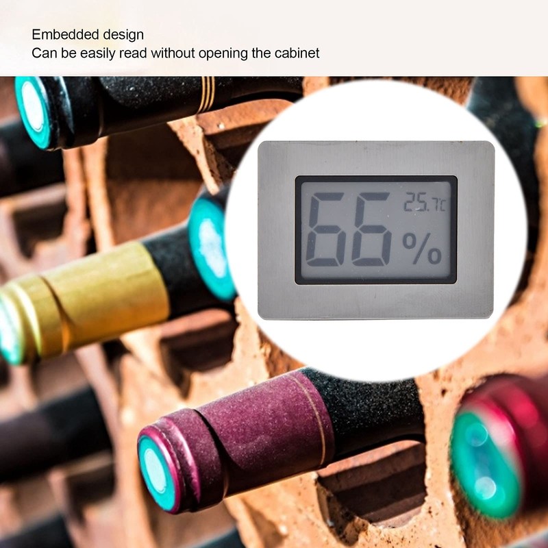 Thermometer Hygrometer Humidor Electronic Guitar Case Wine Cabinet Meter Embedded