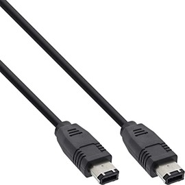 InLine 0.5m 6 Pin Jack to Jack IEEE1394 FireWire Cable