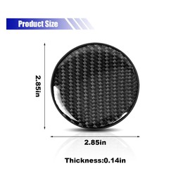 2PCS Car Cup Holder Coaster, 2.85 Inch Carbon Fiber Cup Holder Insert Coaster Pad, Non-Slip Embedded Cup Mat, Universal Car Interior Accessories for Most Vehicles (Black)