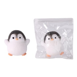 2 Pcs Penguin Squeeze Cute Sensory Toys, Squishy Penguin Stress Toy TPR Animal Shaped Novelty Toys for Christmas Birthday Gift Decoration(Black and White)