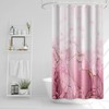 Uiiooazy Pink Shower Curtain, Abstract Marble Shower Curtain for Stall