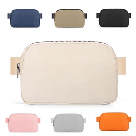 ZPN Mini Fanny Pack Creamy Belt Bag for Women and Men, Fashionable Waterproof Waist Pack with Adjustable Strap for Traveling, Hiking, Jogging, Cycling