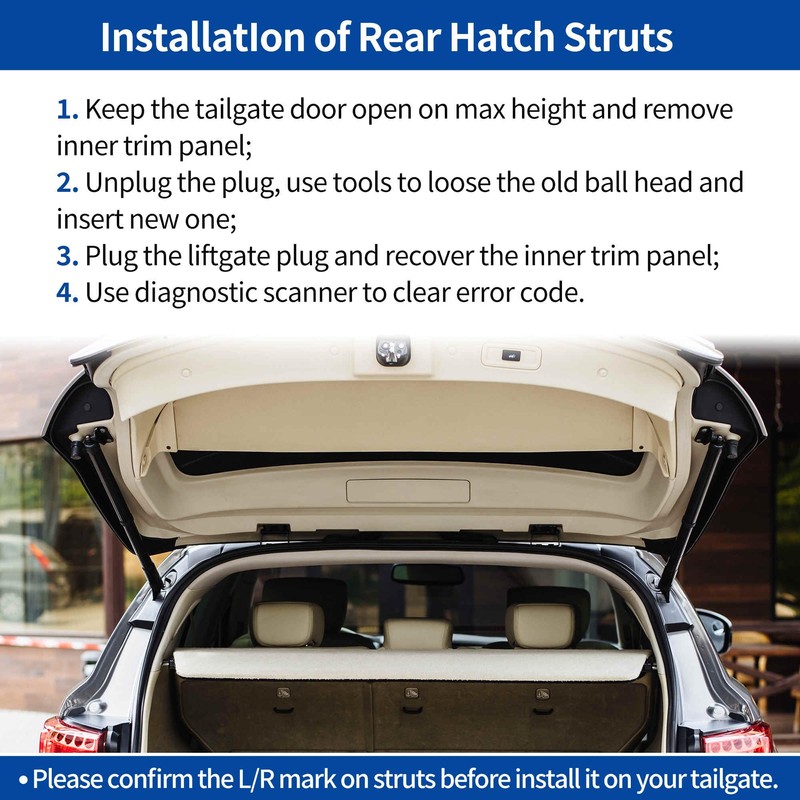 ARISELIFT Rear Tailgate Power Lift Support Liftgate Hatch Shock Strut