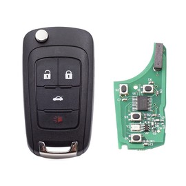 4 Buttons Keyless Remote Flip Car Key Fob Fit for Chevy Equinox Sonic Malibu Camaro Cruze Impala FCC OHT01060512 (1)