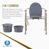 Dynarex Elongated Folding Bedside Commode is a 3 in 1