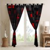 Red And Black Blackout Curtains for Boys Bedroom 66x72 Neon
