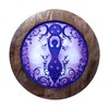 PINE PENTAGRAM 12" Round Goddess Wood Altar Table