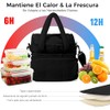 Lonchera Térmica con Doble Compartimento para Hombre Mujer, Bolsa de
