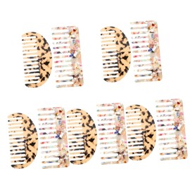 Minkissy 10pcs Wide Toothed Hair Comb Static Detangler for Women Acetate Material Smooth Hair Combing Home Hairdressing Tool