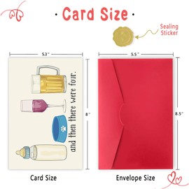 ZUDBBDSD Cute Funny Baby Shower Card for New Mom Dad Parents New Baby Arrival Gifts Congrats Pregnancy Card