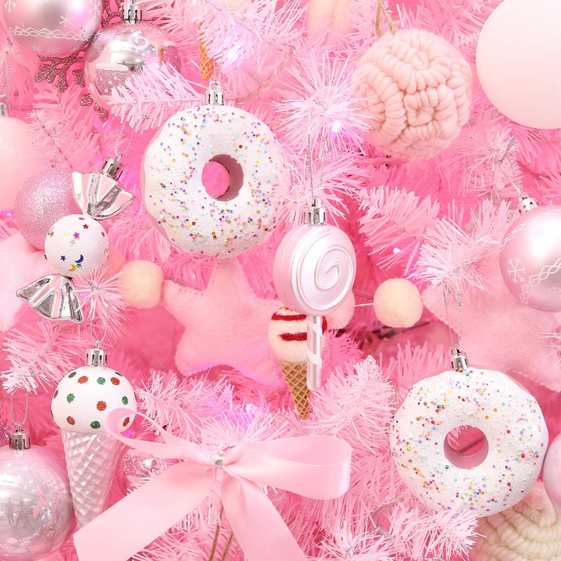 Sea Team 80-Pack Assorted Shatterproof Christmas Ball Ornaments Set Decorative