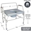 DMI Drop Arm Portable Toilet Commode, Extra-Wide Seat, 500 Pound