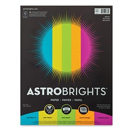 Paper ASTROBRIGHTS Letter 24LB Assorted 20X5 Colours