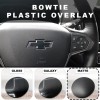 Advanced Trims Matte Black Steering Wheel Bowtie Overlay Chevy Equinox