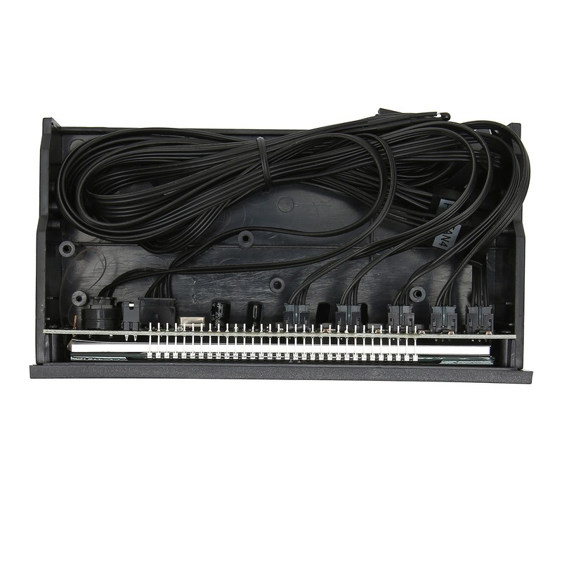 Computer Temp Monitor PVC Lens Panel Display 5 Sets Fan