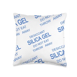 Silica Gel Desiccant Pack Blue Packet Funny Novelty Throw Pillow