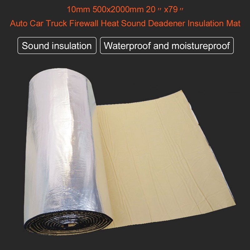 6mm 500x2000mm 20〃x79〃 Auto Car Truck Firewall Heat Sound Deadener