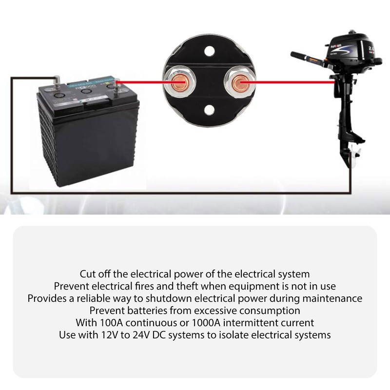 12‑24V Battery Disconnect Rotation Switch 100A Working Current Battery Power