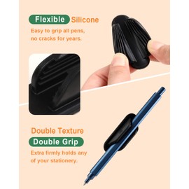 Tiizze Adhesive Pencil Holders for Desk Set of 20 - Silicone Pen Holder with Upgraded Acrylic Adhesive Pads - Flexible Desk Pencil Holder for Class Office Essentials Accessories, Teacher Supplies