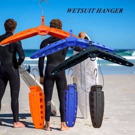 YDQUANI Wetsuit Hanger Foldable Diving Suit Hanger, Scuba Surfing Swimming Accessory, Quick Drying Folding Ventilated Hanger (Orange)