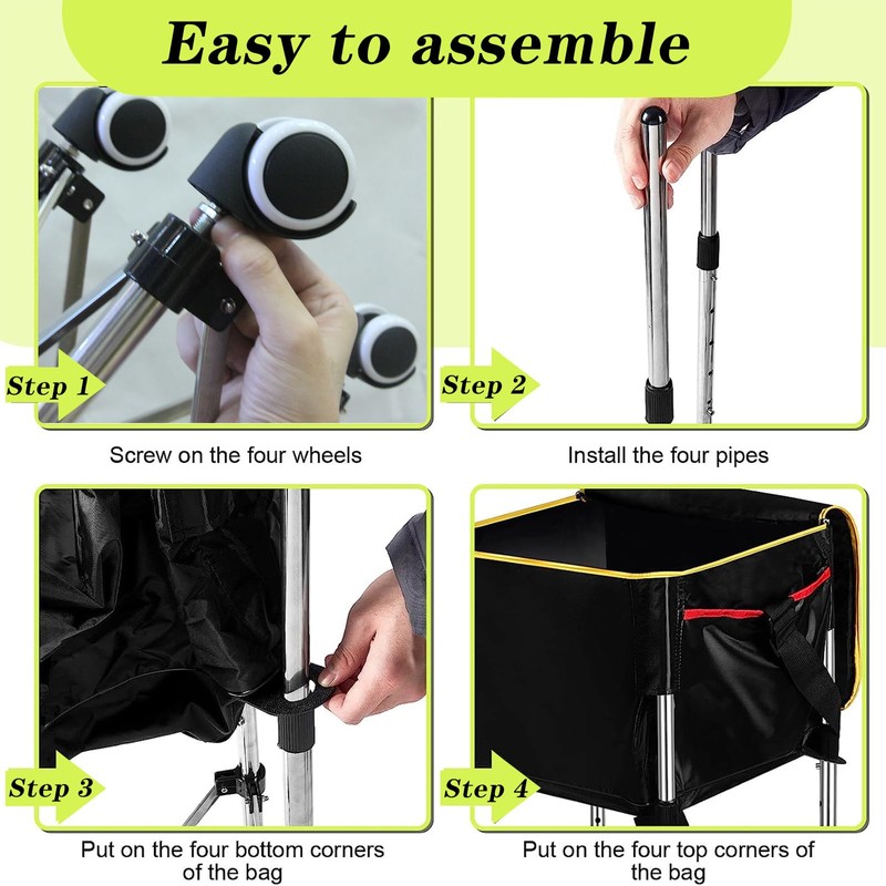 Glemall Tennis Ball Hopper Basket Removable Waterproof Tennis Ball Saver