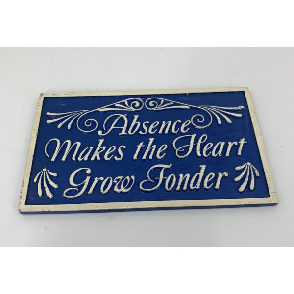 Vintage Send-a-metal John Wright 1977 Postcard Absence Makes Heart Grow