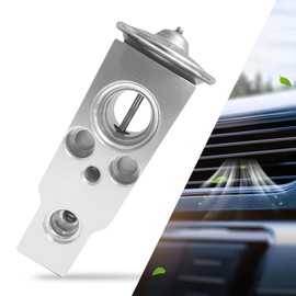 Sumjig Sumjig 1 PC Automotive Steam Engine Air Conditioning Valve, Efficient Cooling High Hardness Rust-proof Metal Air Conditioning Expansion Valve, Retrofit Replacement Accessories, for Most Cars (Silver)
