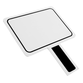 Operitacx Reusable Double-Sided Handheld Whiteboard Dry Erase Scoreboard for Classroom Teaching Interactive Learning and Educational Games for Voting and Scoring Activities