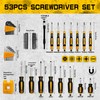 53-piece Magnetic Screwdrivers Set with Case,Phillips, Hex, Pozidriv,Torx and Precision