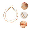 COLLBATH Necklaces Stone Beaded Choker Rice Bead Woven Ladies Necklace