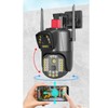 Outdoor Dual Lens Security Camera 1080P Mobile Tracking 360 Degree