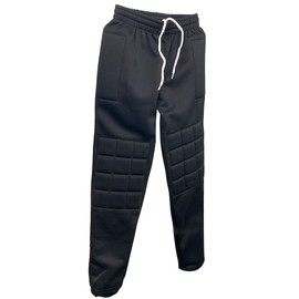 Men's Goalkeeper Pants, Goalie Padded Pants (AM) Black
