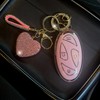 LORYVAN Key Fob Cover Fit for Hyundai with Diamond Heart