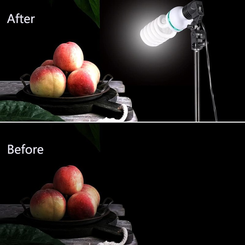 BOLLUMA Photography Daylight White E27 Lighting Lamp Softbox Bulbs 50W