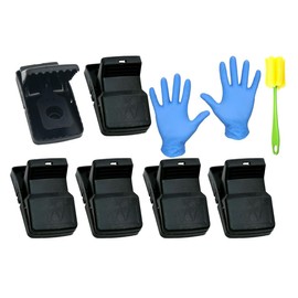 Rat Traps Outdoor Large Fast Kill, Reusable Mouse Traps for Mice, Rats, Chipmunks, Squirrels, Hamsters and Rodents, Mouse Traps Indoor for Home Quickly Slam Rat Killer, Brush and Gloves (Pack of 6)