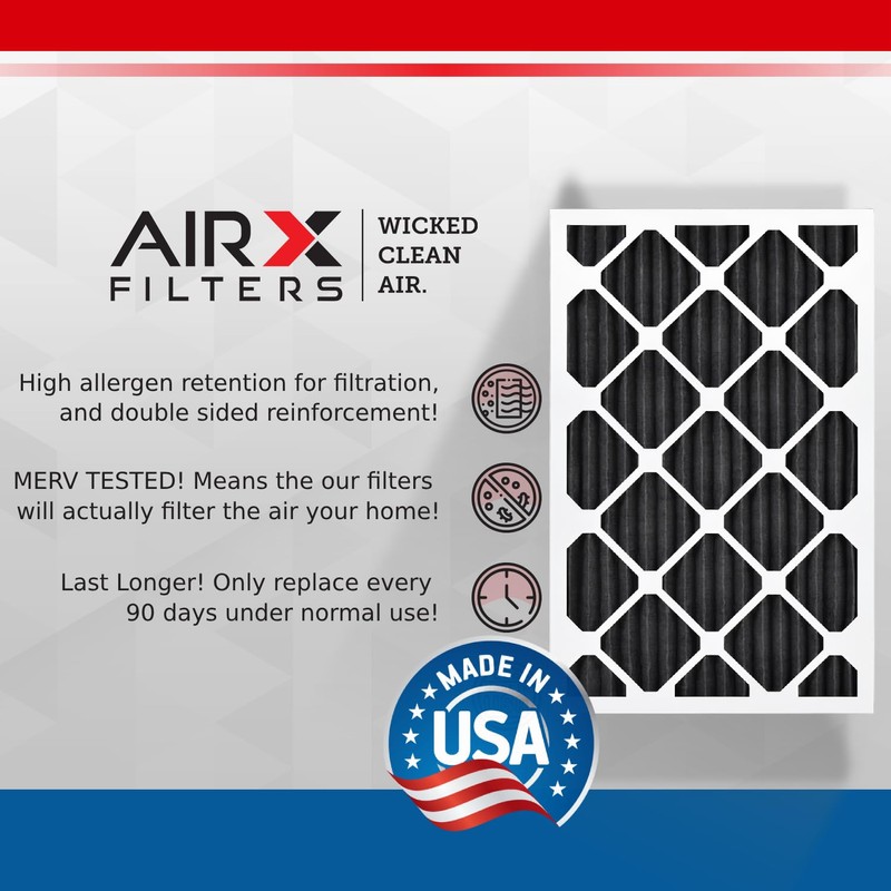AIRX FILTERS WICKED CLEAN AIR. 16x25x2 Air Filter Odor Eliminator