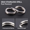 Alwonder 200-Pack Fishing Split Rings with Box, Stainless Steel Lure
