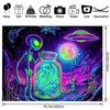 BlissYard Blacklight Extraterrestrial Tapestry Trippy UV Reactive Psychedelic Neon Space