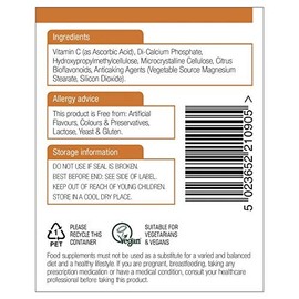 Natures Aid Natures Aid Vitamin C 1000mg Time Release with Citrus Bioflavonoids 180 Tabs 2PK