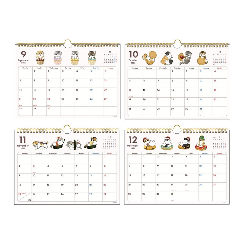 Sunstar Stationery mofusand S8521484 2026 Calendar Wall Mount