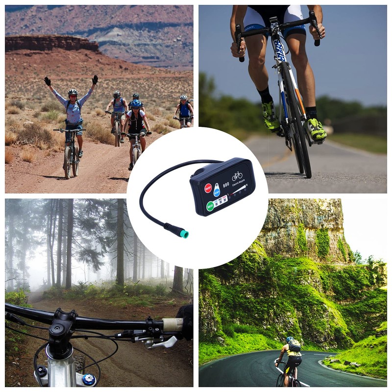Electric Bicycle Display, 36V 48V E-Bike Intelligent Control Panel Display,