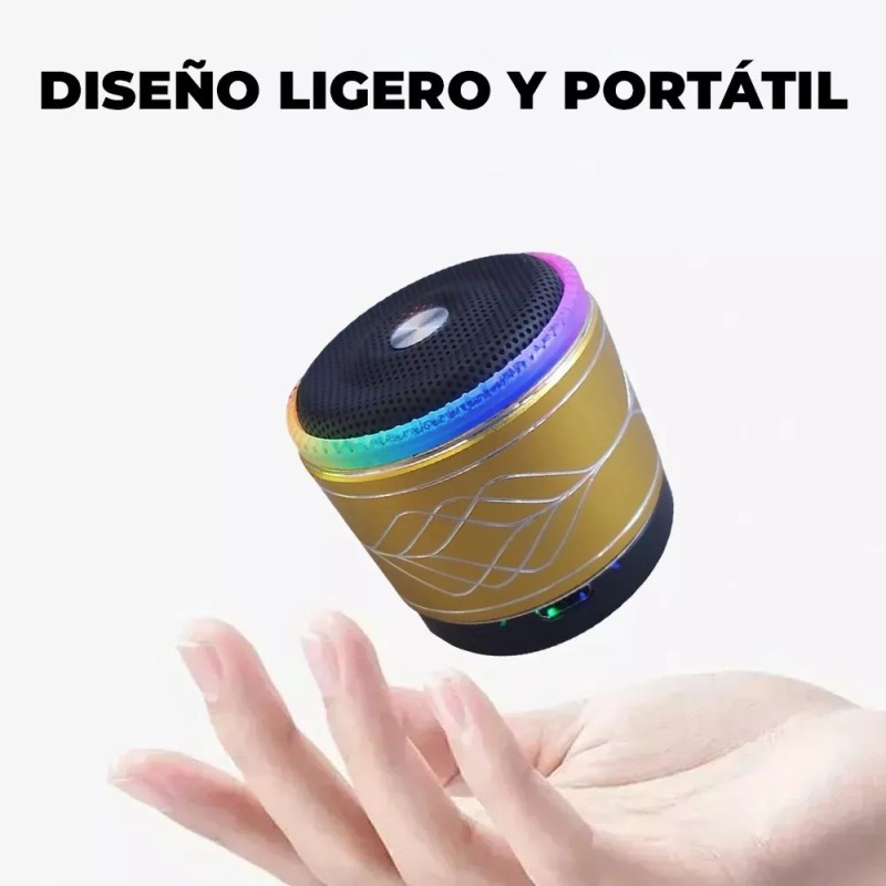 Maíz Bocina Bluetooth Recargable Usb Inalambrica Portatil Luz Led