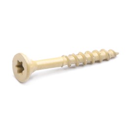 Deck Screws #8 x 1-1/2 Inch, Exterior Wood Screws, Flat Torx Drive Head, Partially Threaded, Tan Coated Carbon Steel, Pack of 25 by IMScrews