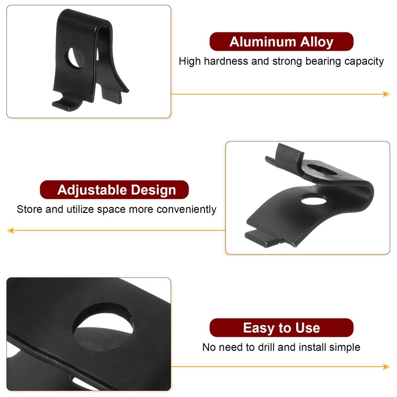 sourcing map 14pcs Cabinet Shelf Clips Metal Adjustable Shelf Bracket