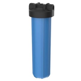 Pentair Pentek 150234 Big Blue Filter Housing, 1" NPT #20 Whole House Heavy Duty Water Filter Housing with High-Flow Polypropylene (HFPP) Cap, 20-Inch, Black/Blue