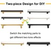 BEROSSA Black and Nickel Cabinet Pulls Matte Black and Brushed